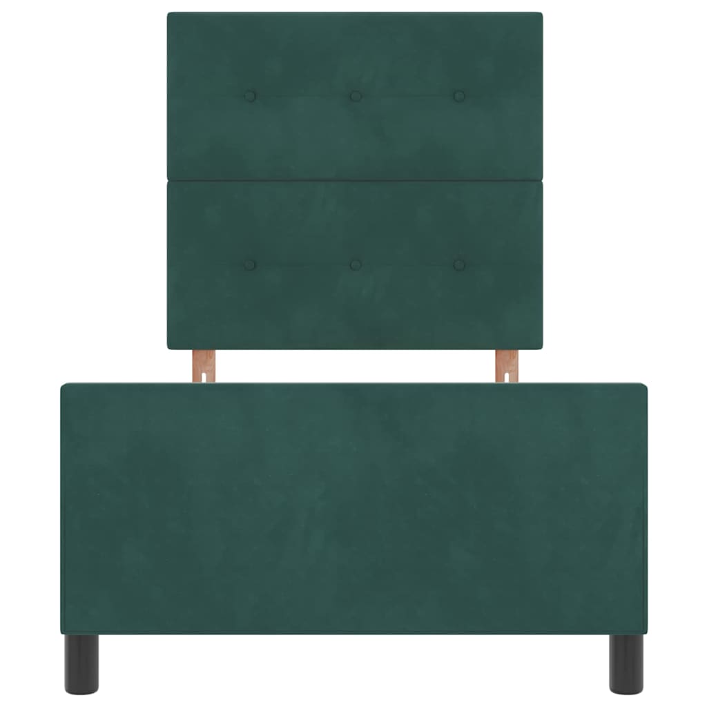 Boxspringbed met hoofdeinde Donkergroen 80 x 200 cm Fluweel – afbeelding 7