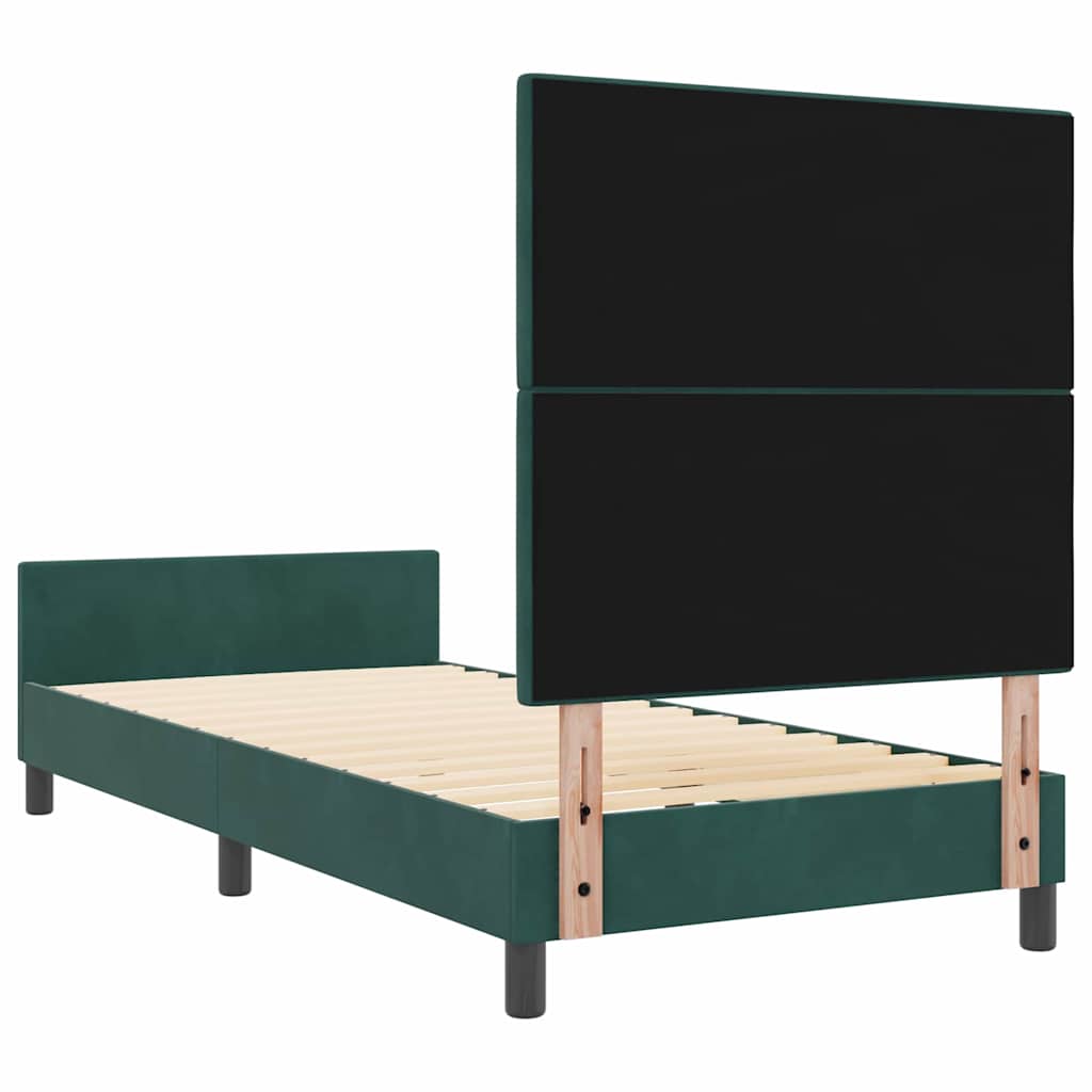 Boxspringbed met hoofdeinde Donkergroen 80 x 200 cm Fluweel – afbeelding 9