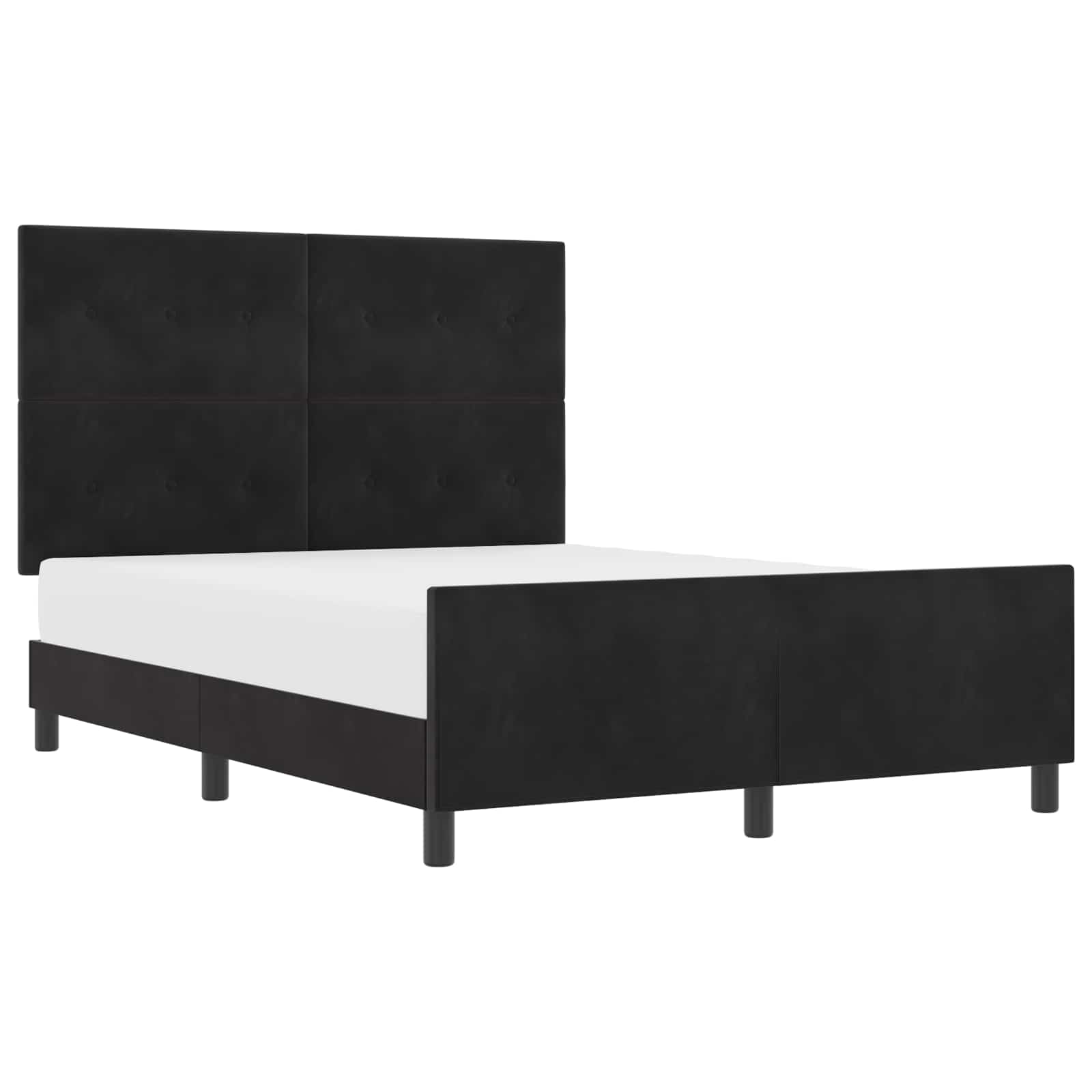 Boxspringbed met hoofdeinde Zwart 160 x 200 cm Fluweel – afbeelding 2