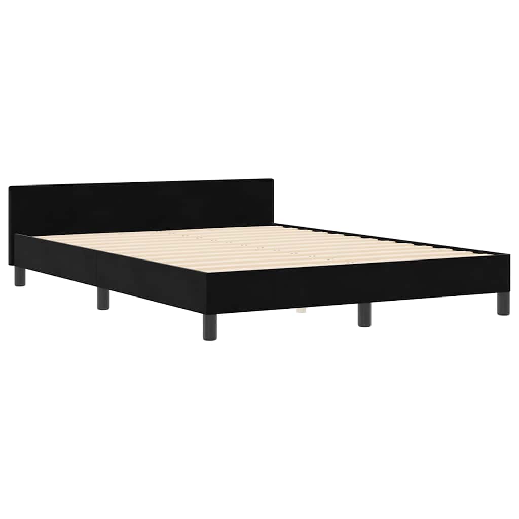 Boxspringbed met hoofdeinde Zwart 160 x 200 cm Fluweel – afbeelding 4