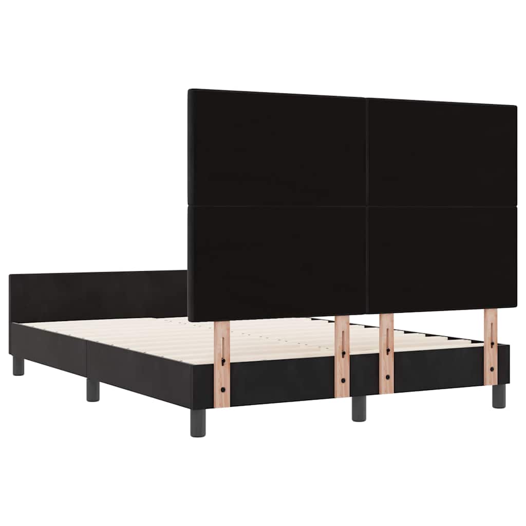 Boxspringbed met hoofdeinde Zwart 160 x 200 cm Fluweel – afbeelding 9