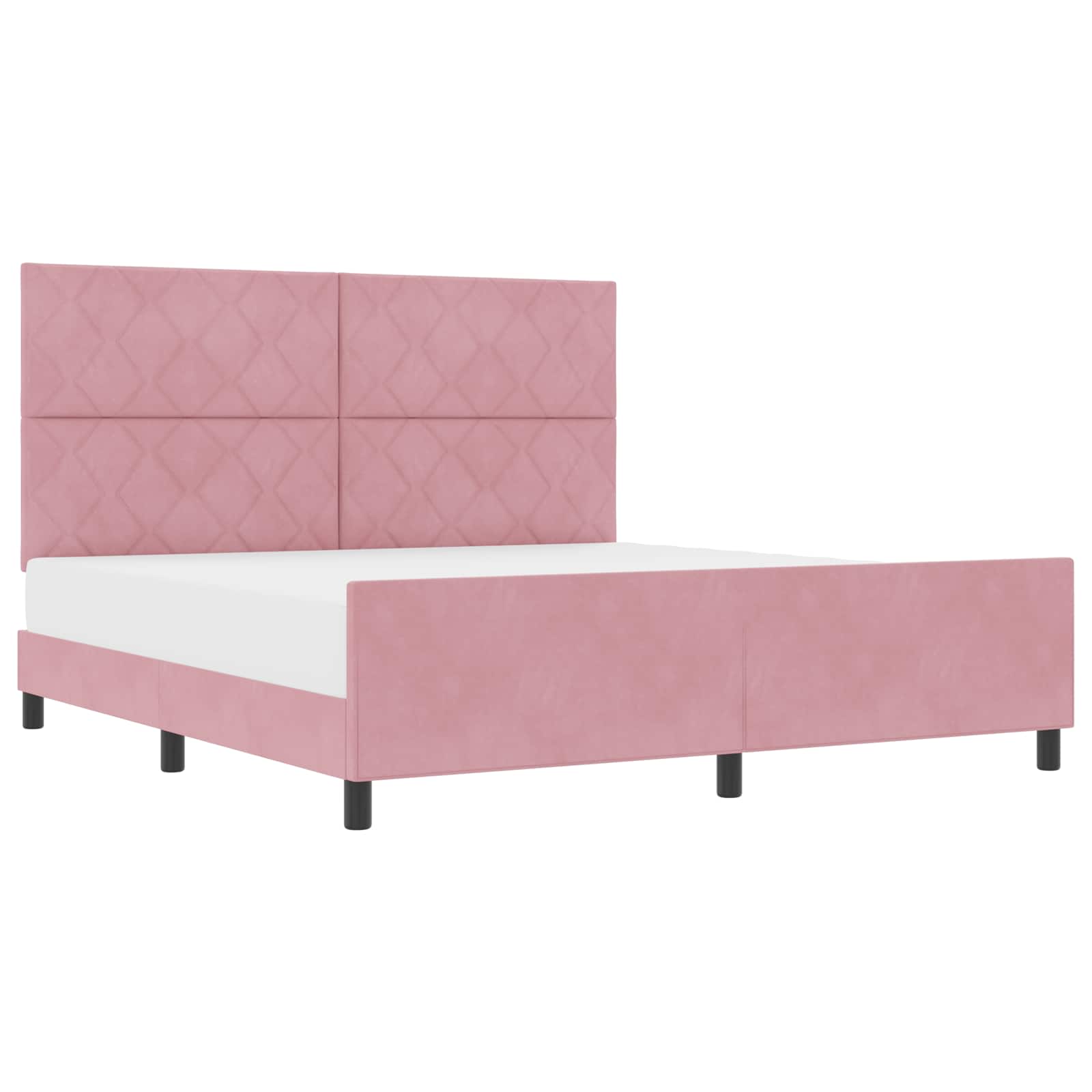 Boxspringbed met hoofdeinde Roze 180 x 200 cm Fluweel – afbeelding 2