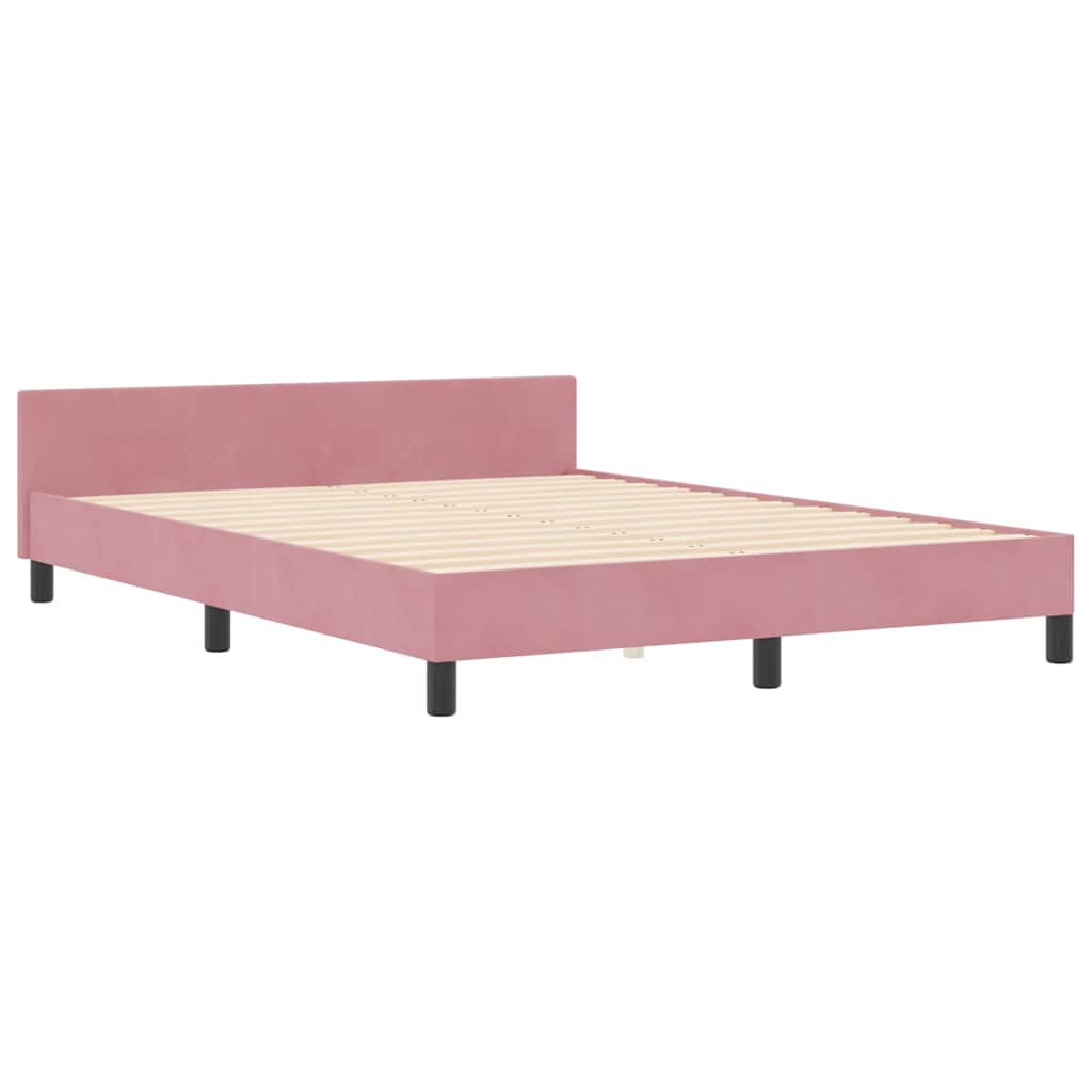 Boxspringbed met hoofdeinde Roze 180 x 200 cm Fluweel – afbeelding 4