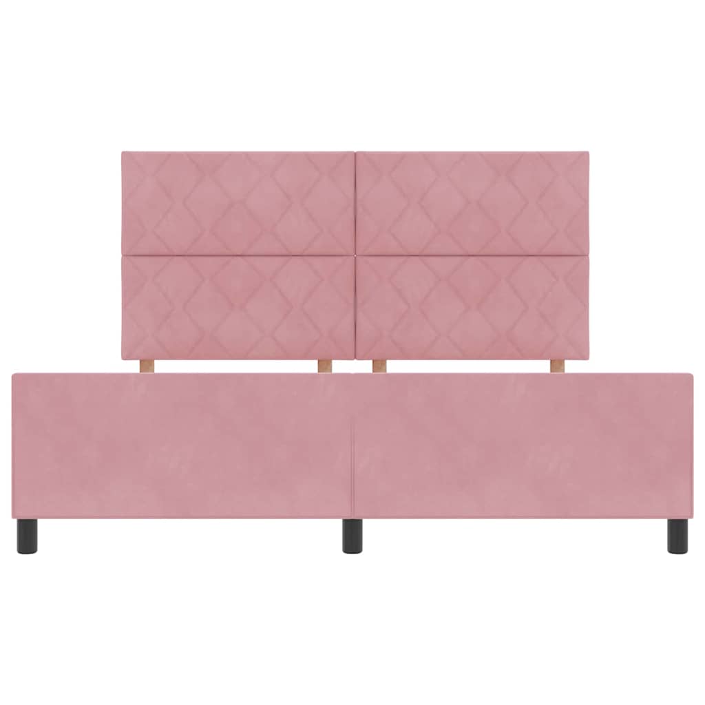 Boxspringbed met hoofdeinde Roze 180 x 200 cm Fluweel – afbeelding 7
