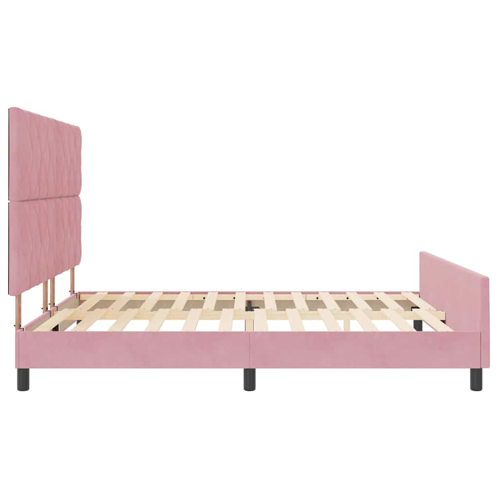 Boxspringbed met hoofdeinde Roze 180 x 200 cm Fluweel – afbeelding 8