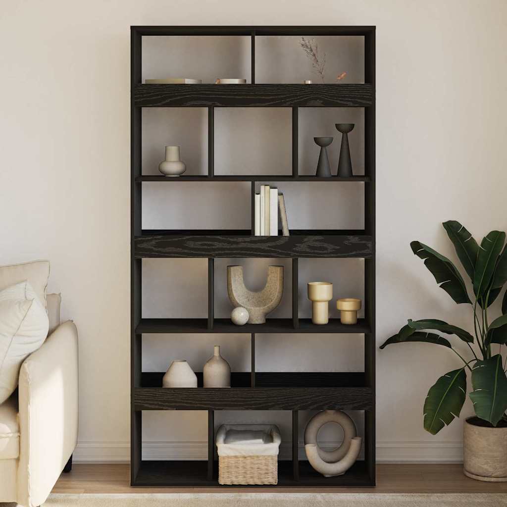 Boekenkast 2 pcs Zwart Eiken 100 x 33 x 187,5 cm