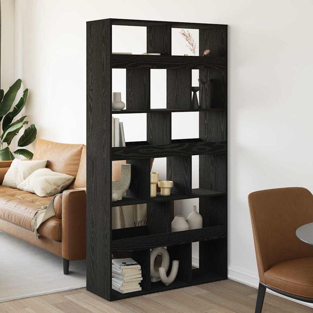 Boekenkast 2 pcs Zwart Eiken 100 x 33 x 93.75 cm Bewerkt hout