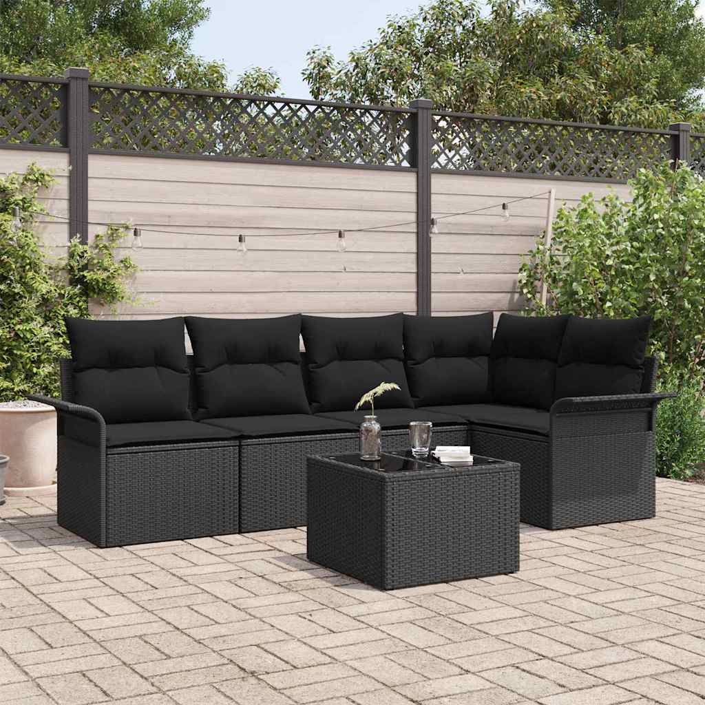 Tuin Sofa Set met kussen 6 pcs poly rattan