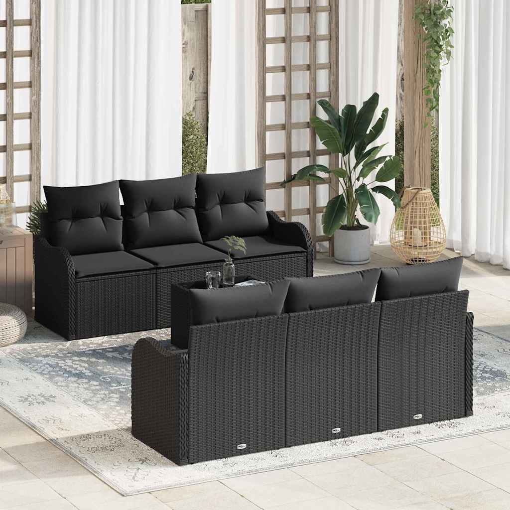 Tuin Sofa Set Zwart 55 x 55 x 37 cm poly rattan