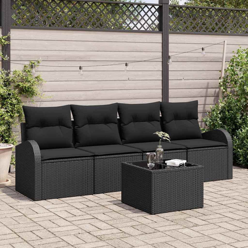 Tuin Sofa Set Zwart 55 x 55 x 37 cm poly rattan
