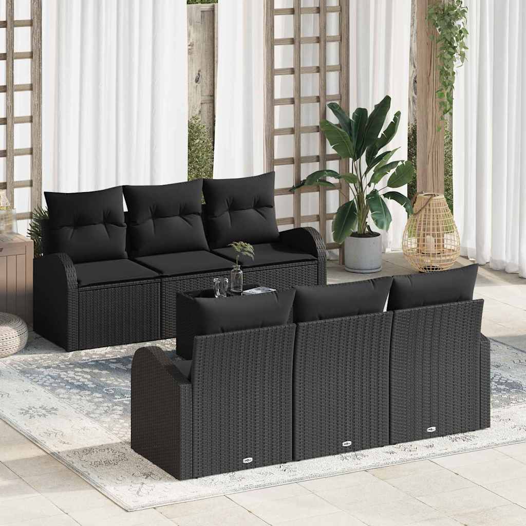 Tuin Sofa Set Zwart 55 x 55 x 37 cm poly rattan
