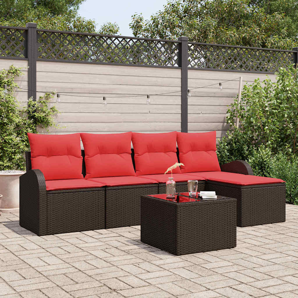 Tuin Sofa Set Bruin poly rattan