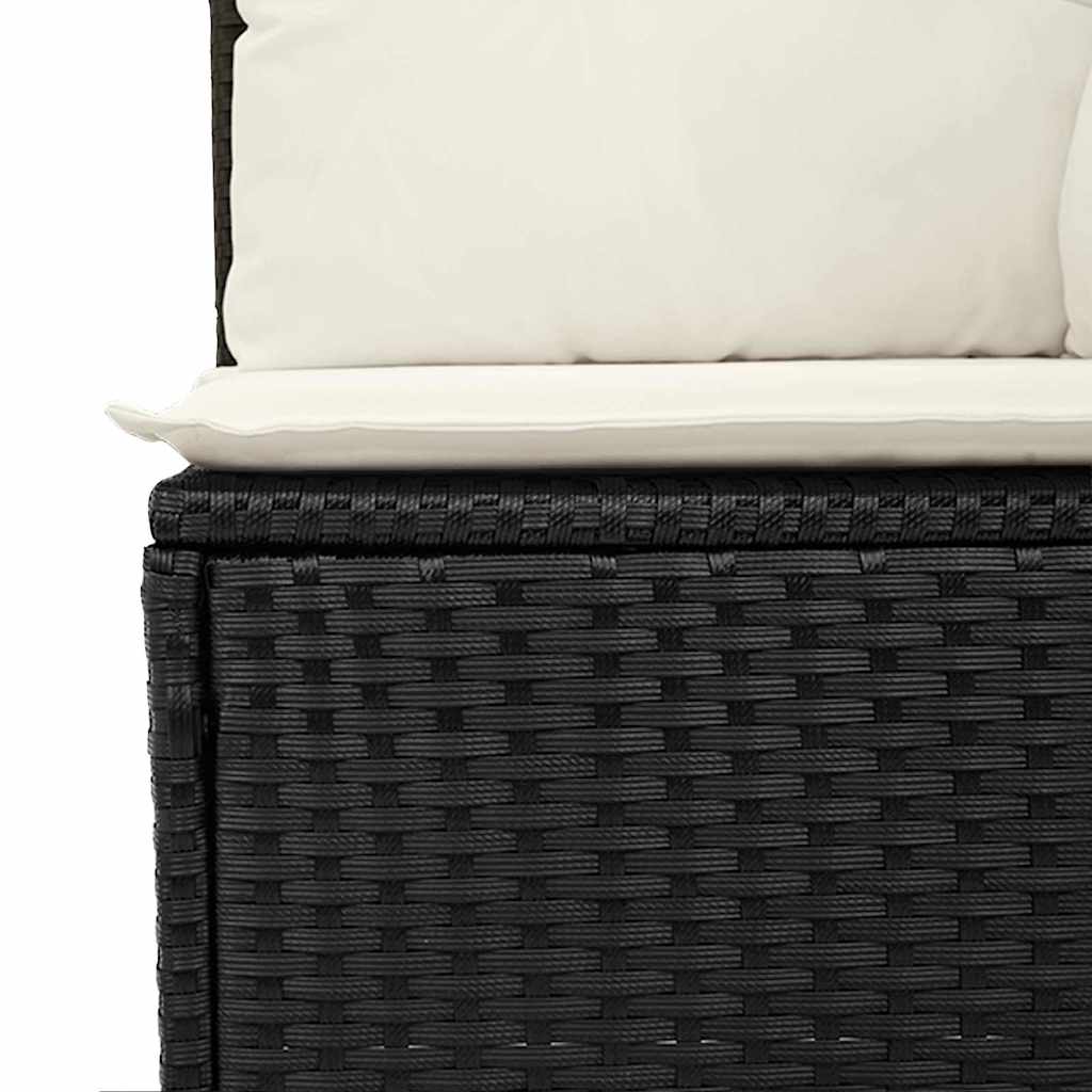 Tuin Sofa Set 8 st Zwart poly rattan – afbeelding 8