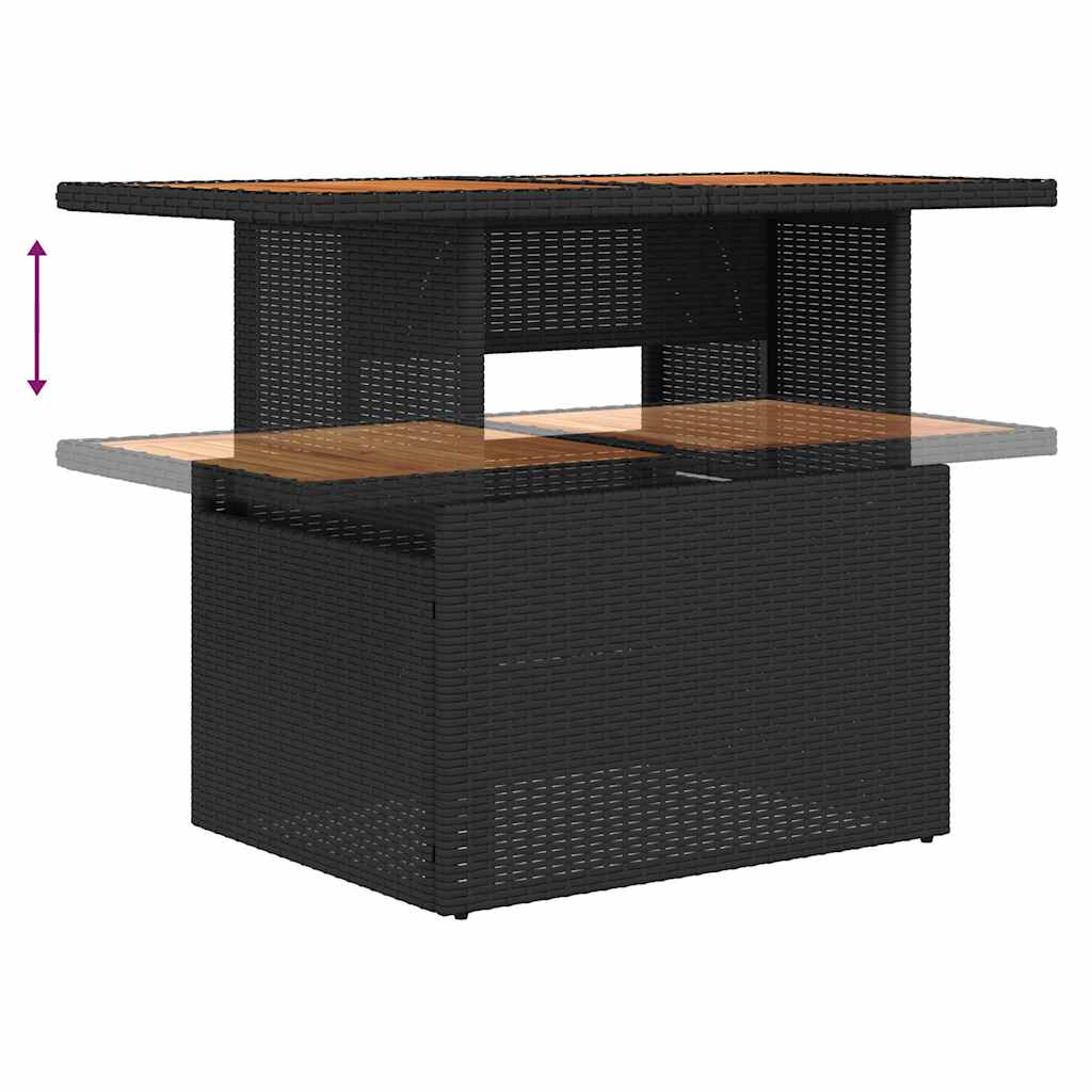 Tuin Sofa Set 8 st Zwart en crème – afbeelding 10