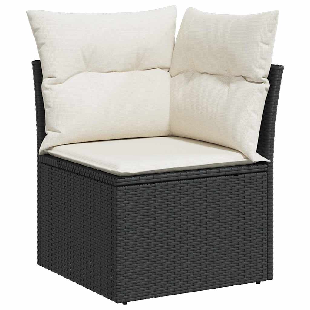 Tuin Sofa Set 8 st Zwart en crème – afbeelding 6