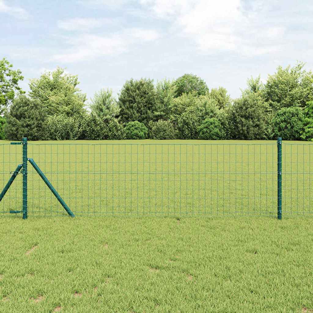 Hek met Paal Groen 0,4 x 10 m Staal en PVC