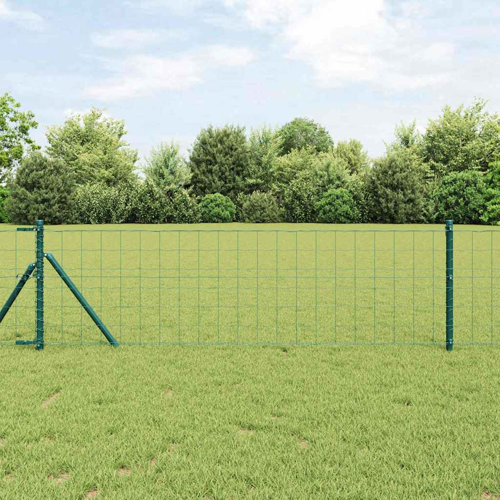 Hek met Paal Groen 0,4 x 10 m Staal en PVC