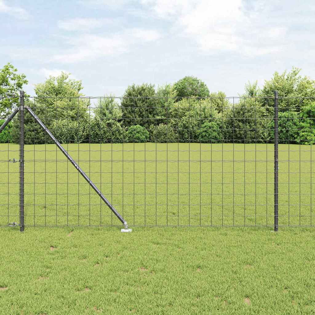 Hek met Paal Grijs 1,2 x 25 m Staal