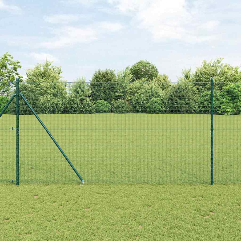 Gecombineerd draadhek met spikes Staal Groen Mesh