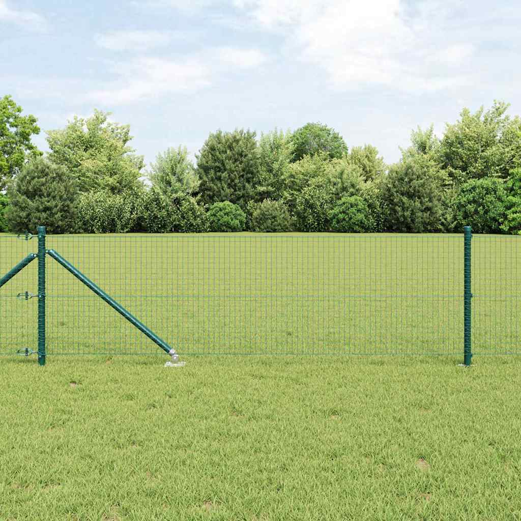 Gecombineerd draadhek met spikes Staal Groen Mesh