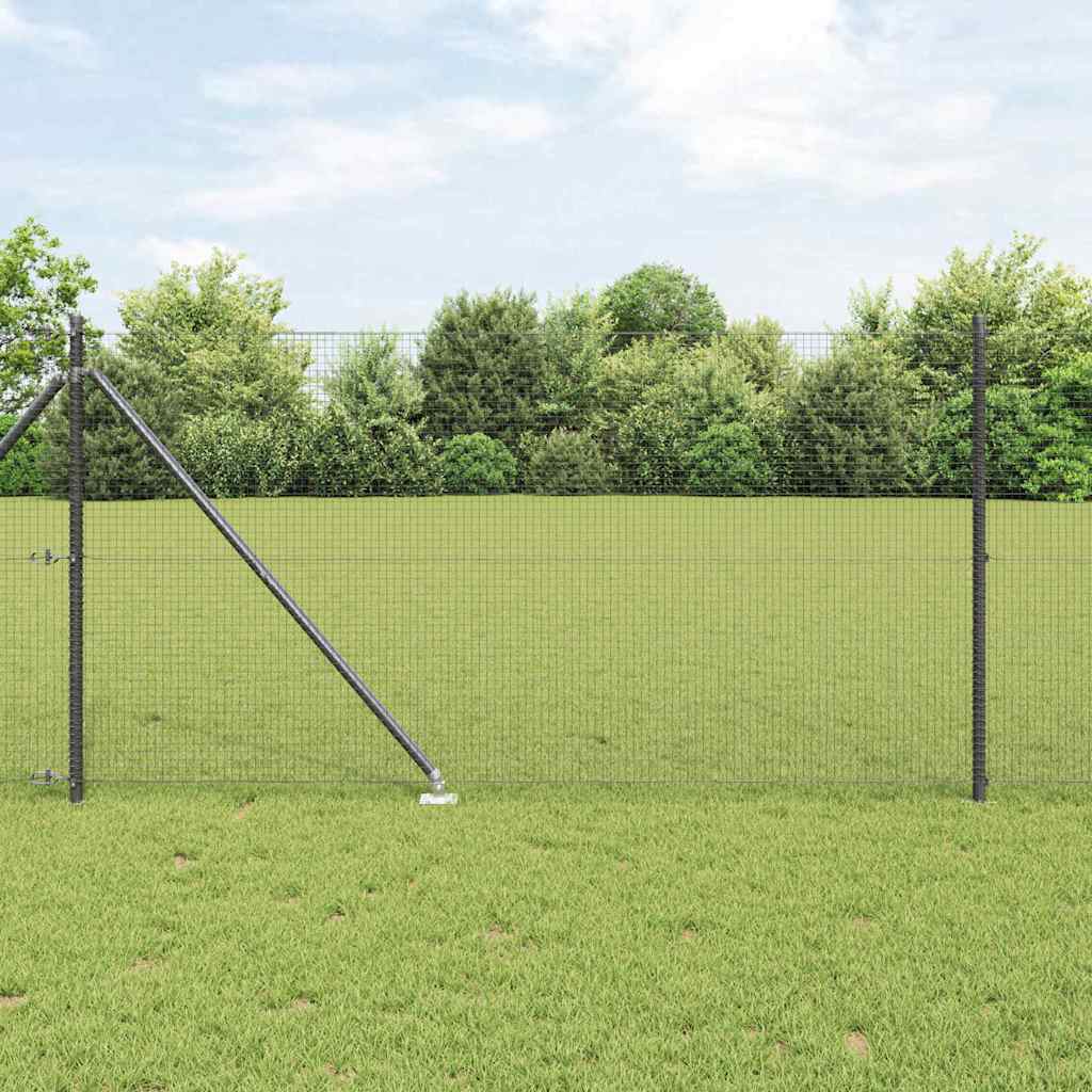 Gecombineerd draadhek met spikes Staal Grijs Mesh