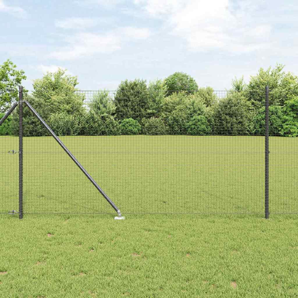 Gecombineerd draadhek met spikes Staal Grijs Mesh