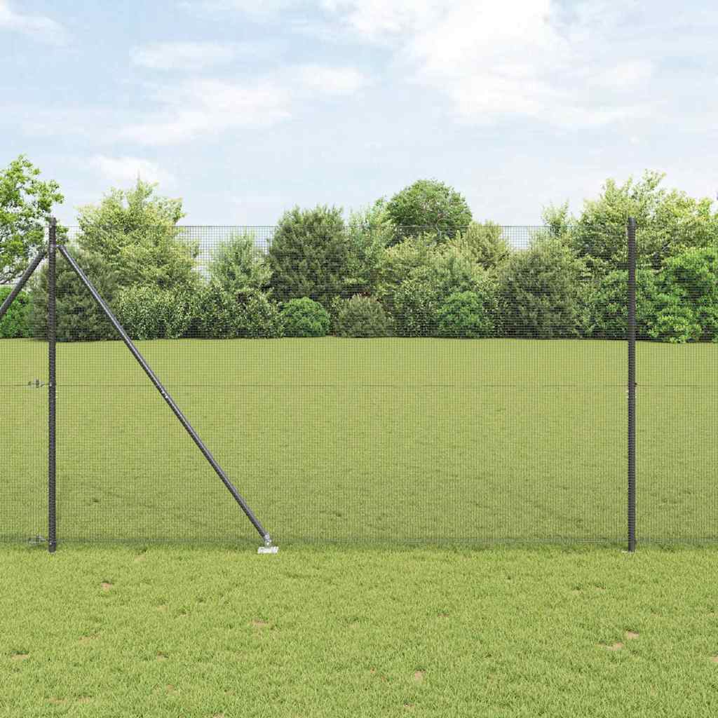 Gecombineerd draadhek met spikes Staal Grijs Mesh