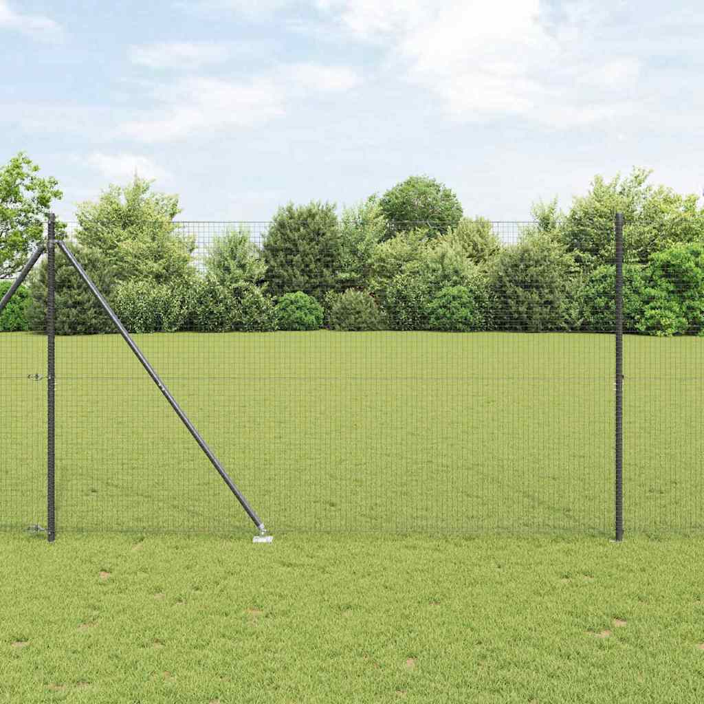 Gecombineerd draadhek met spikes Staal Grijs Mesh