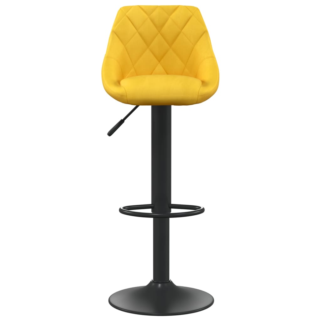Barkrukken 2 st fluweel mosterdgeel – afbeelding 4