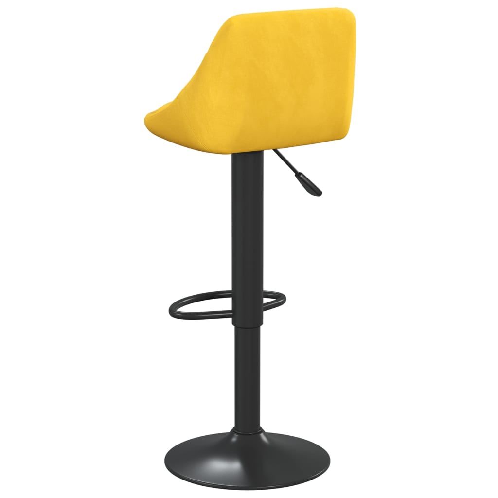 Barkrukken 2 st fluweel mosterdgeel – afbeelding 6