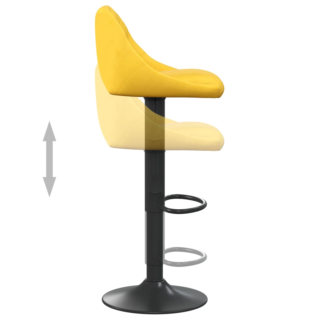 Barkrukken 2 st fluweel mosterdgeel – afbeelding 7