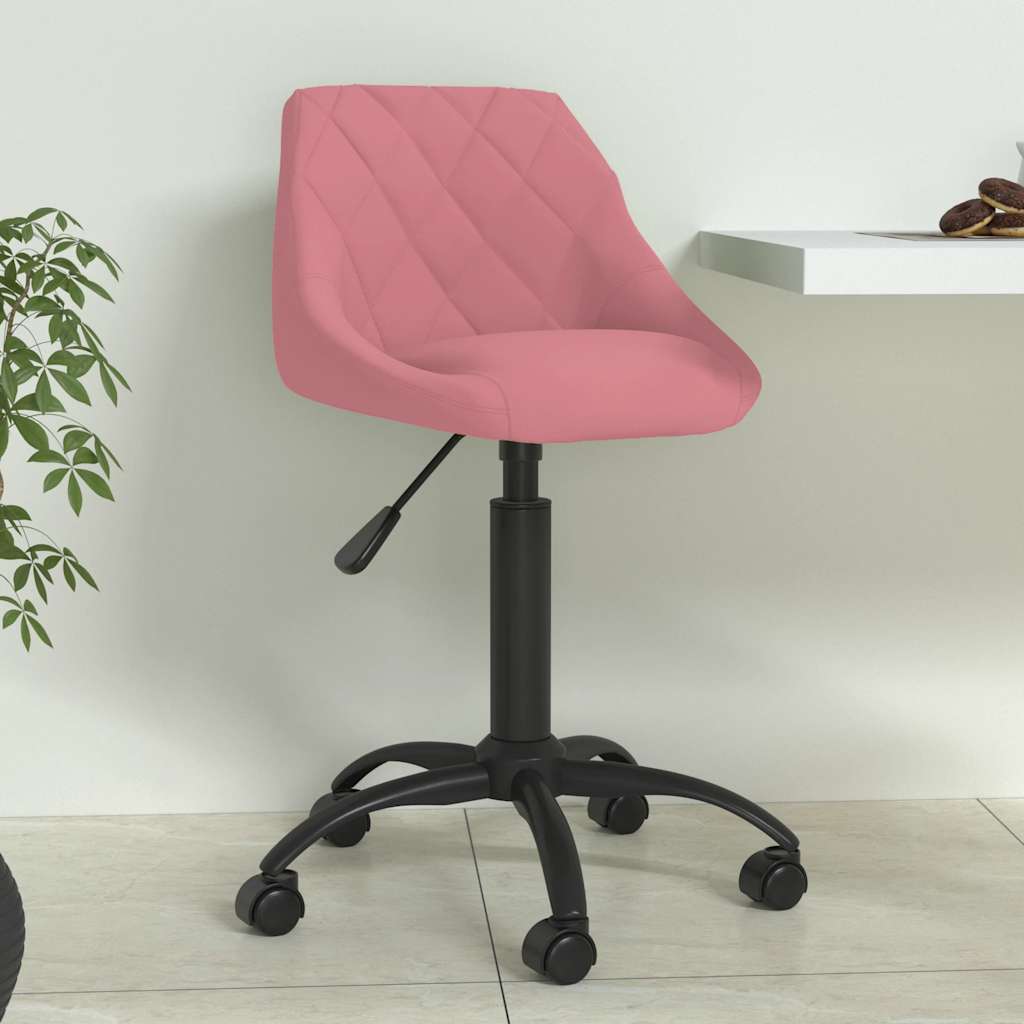 Eetkamerstoel fluweel roze