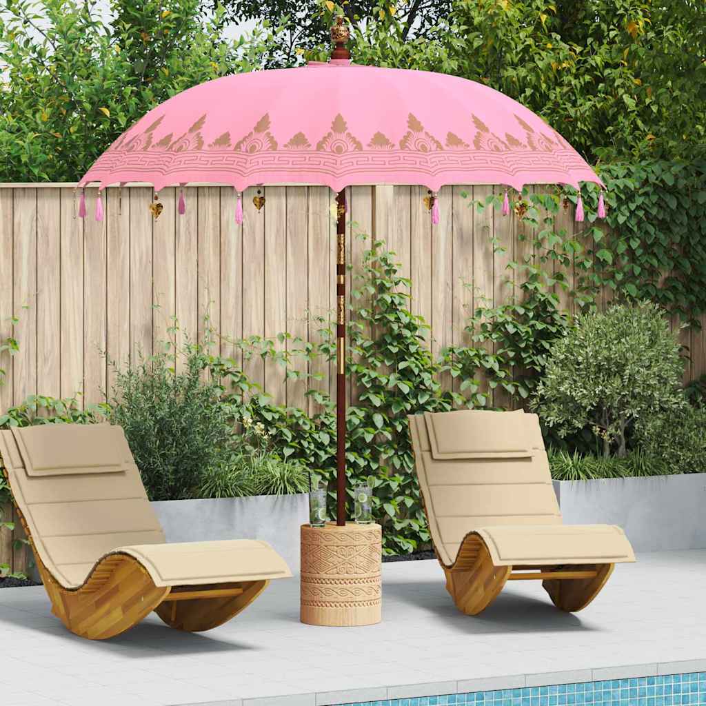 Balinese parasol met basis Roze 215 x 215 x 260 cm