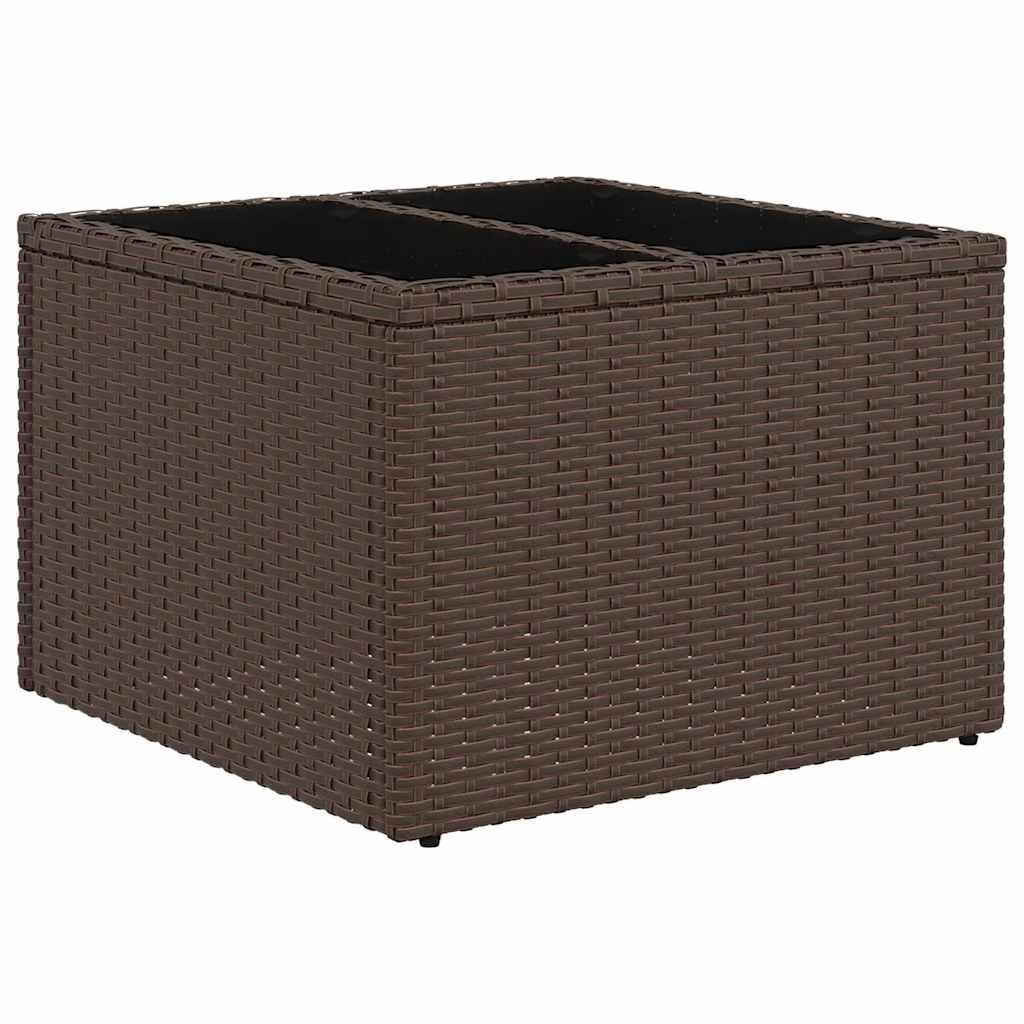 Tuin Sofa Set met kussen met opslag 9 pcs Bruin Poly riet – afbeelding 6