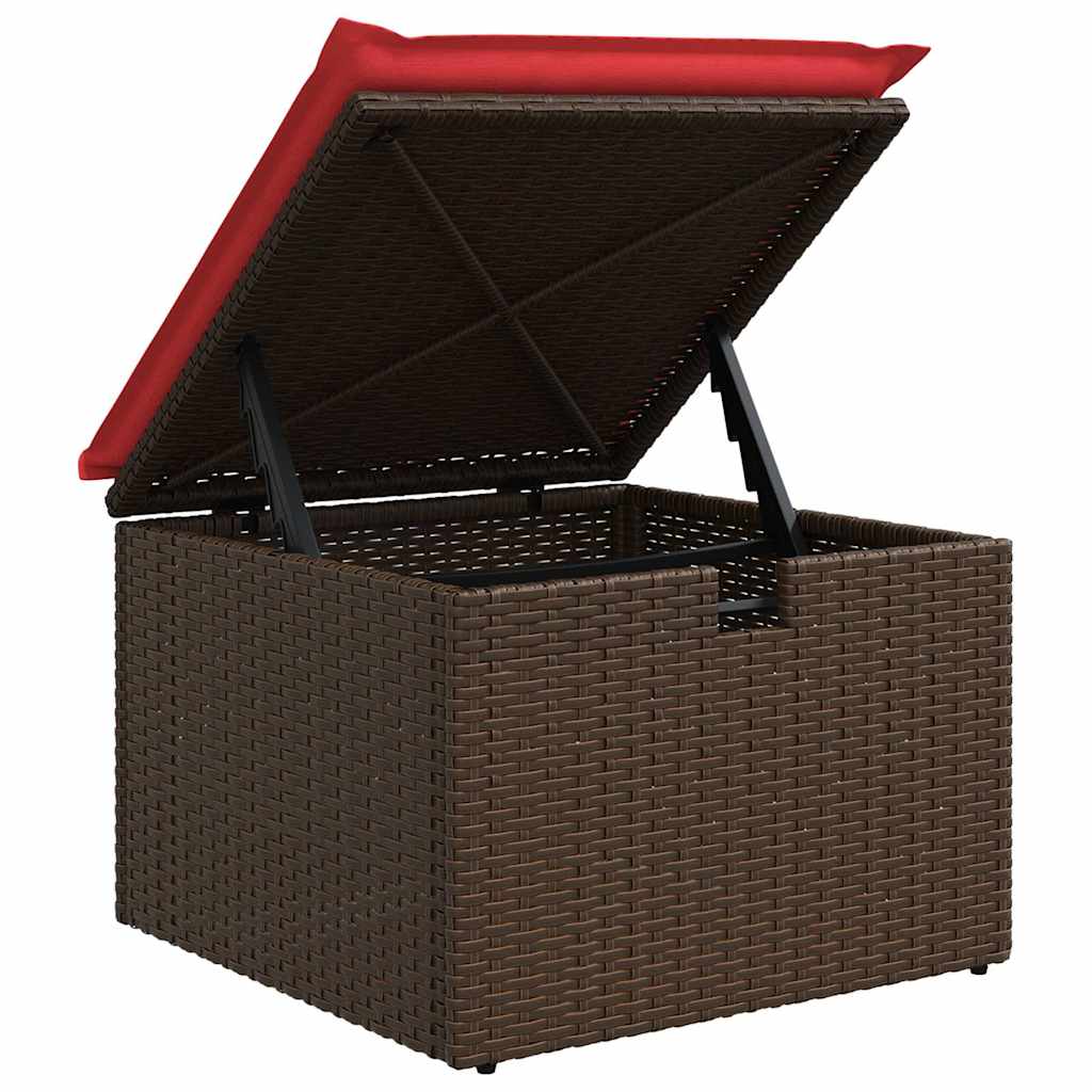 Tuin Sofa Set met kussen met opslag poly rattan – afbeelding 12