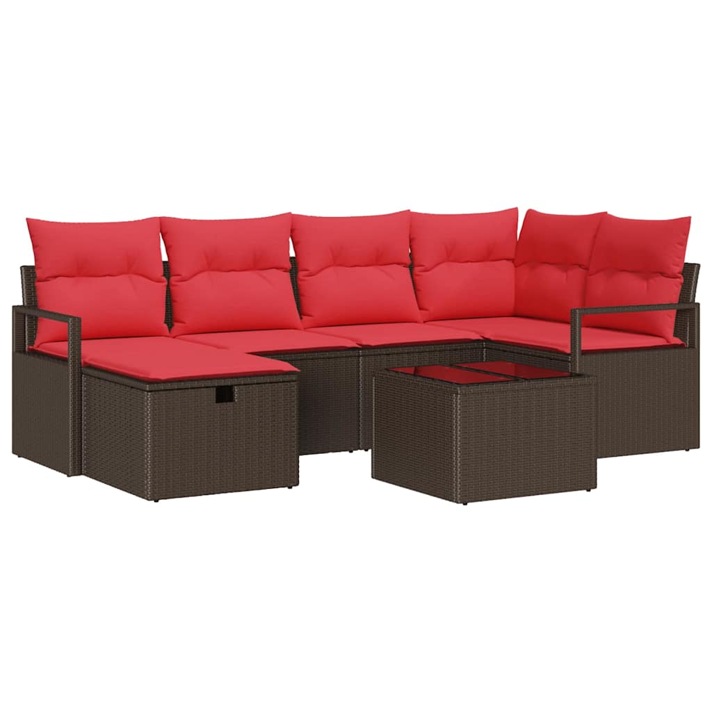Tuin Sofa Set met kussen met opslag poly rattan – afbeelding 2