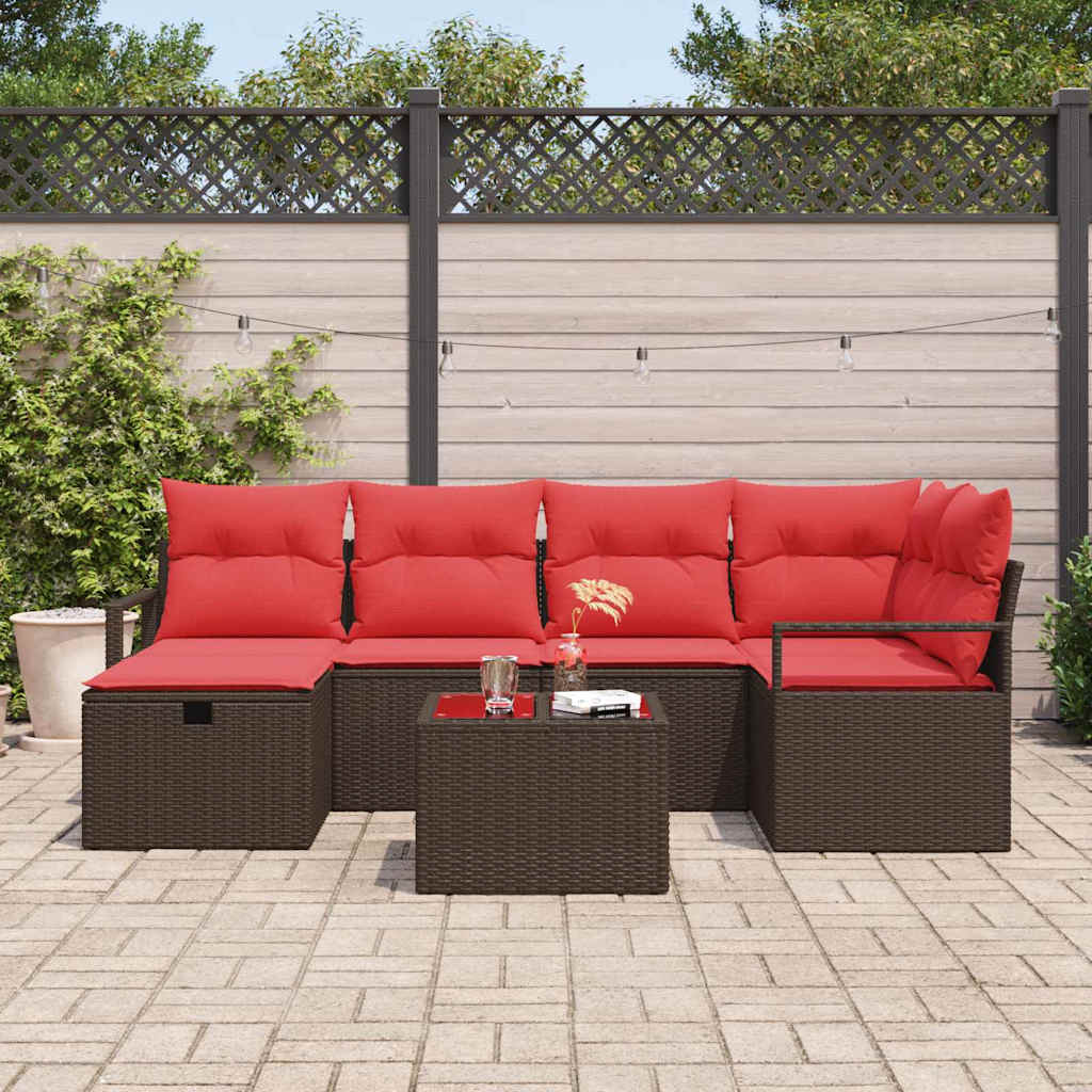 Tuin Sofa Set met kussen met opslag poly rattan – afbeelding 3