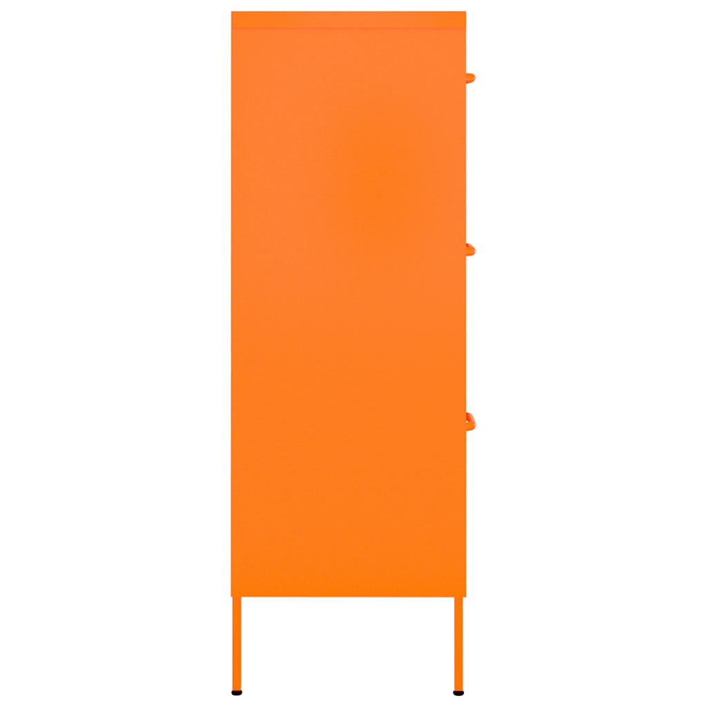 Ladekast 80x35x101,5 cm staal oranje – afbeelding 4