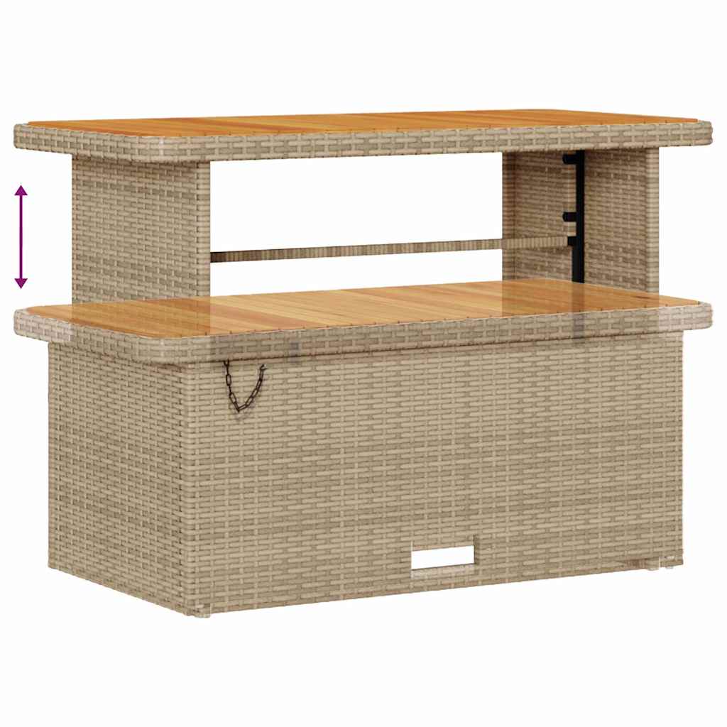 Tuinbankenset 13 pcs Beige poly rattan – afbeelding 8