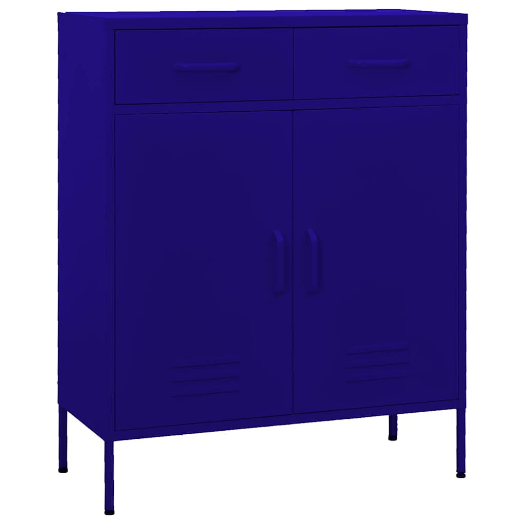 Opbergkast 80x35x101,5 cm staal marineblauw