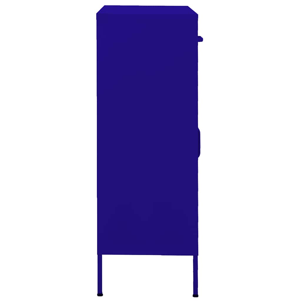 Opbergkast 80x35x101,5 cm staal marineblauw – afbeelding 4
