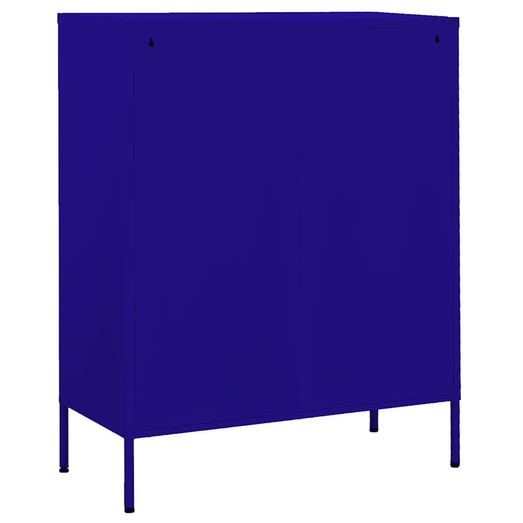 Opbergkast 80x35x101,5 cm staal marineblauw – afbeelding 5