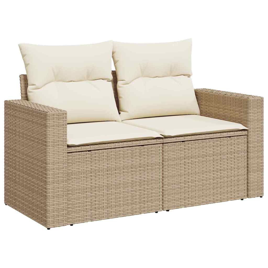 Tuinbankenset 12 pcs Beige poly rattan – afbeelding 4