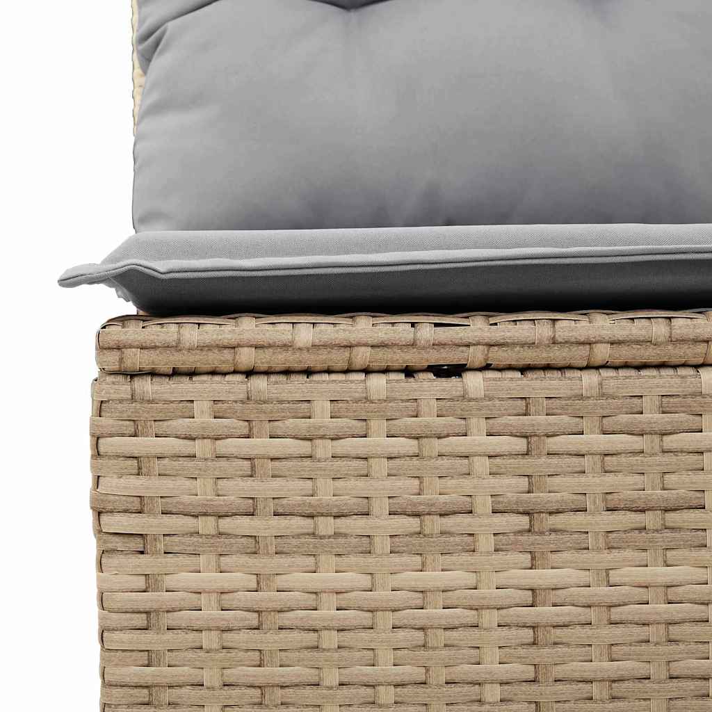 Tuin Sofa Set met kussen 9 pcs Beige poly rattan – afbeelding 7