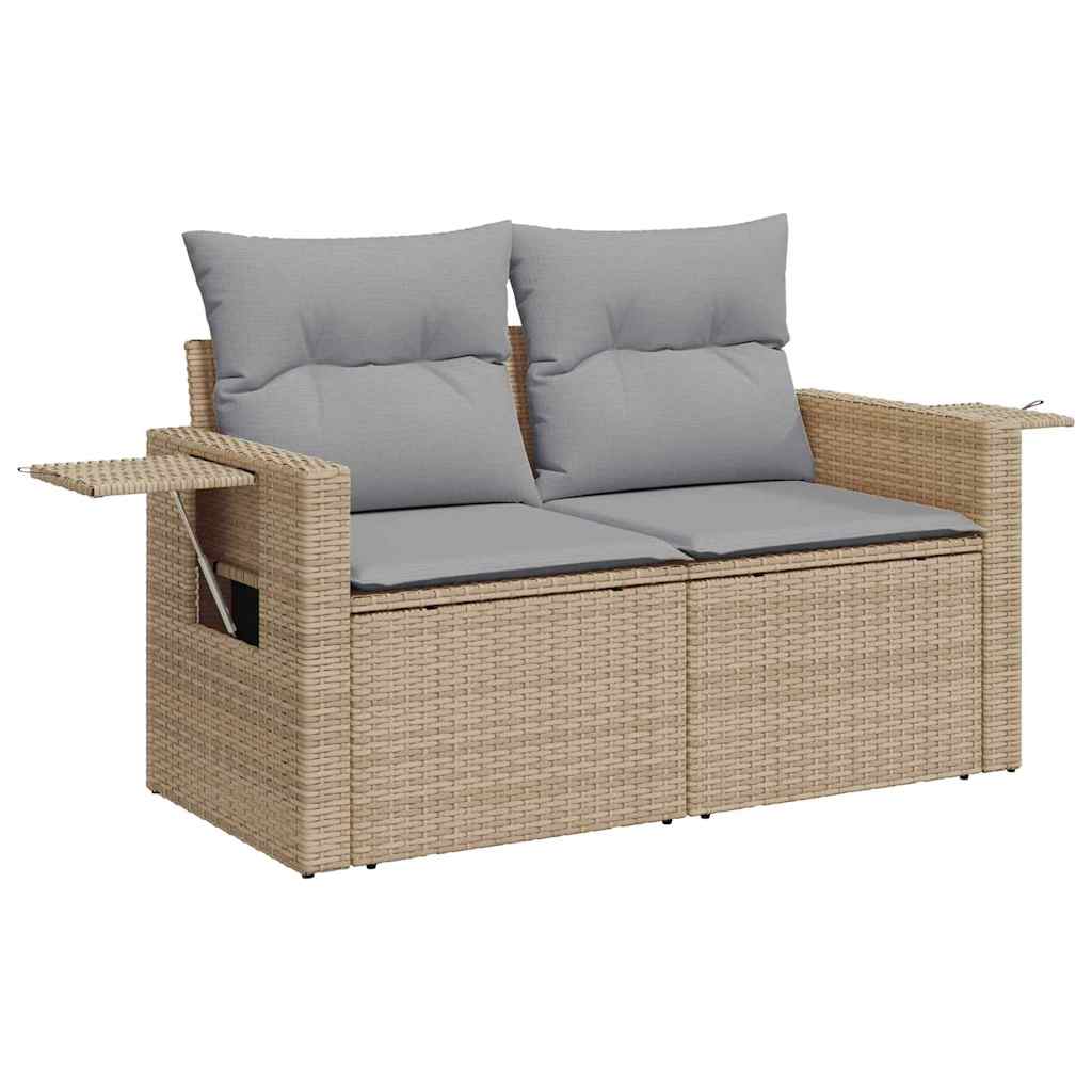 Tuin Sofa Set 10 pcs Beige poly rattan – afbeelding 6