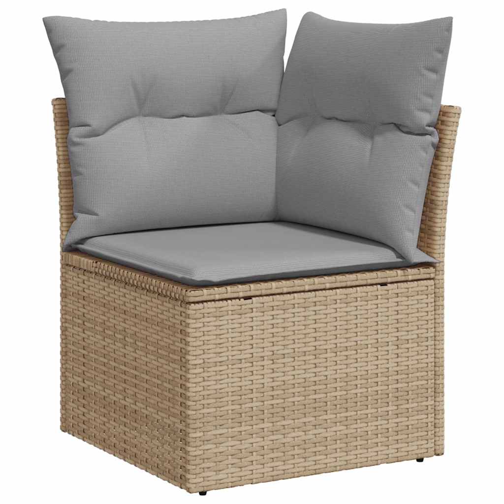 Tuin Sofa Set met kussen 8 pcs Beige poly rattan – afbeelding 7