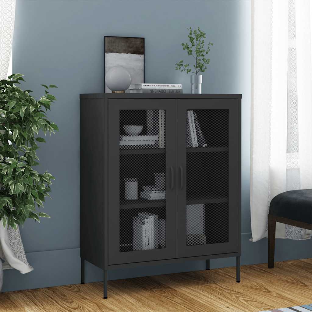 Opbergkast 80x35x101,5 cm staal antracietkleurig