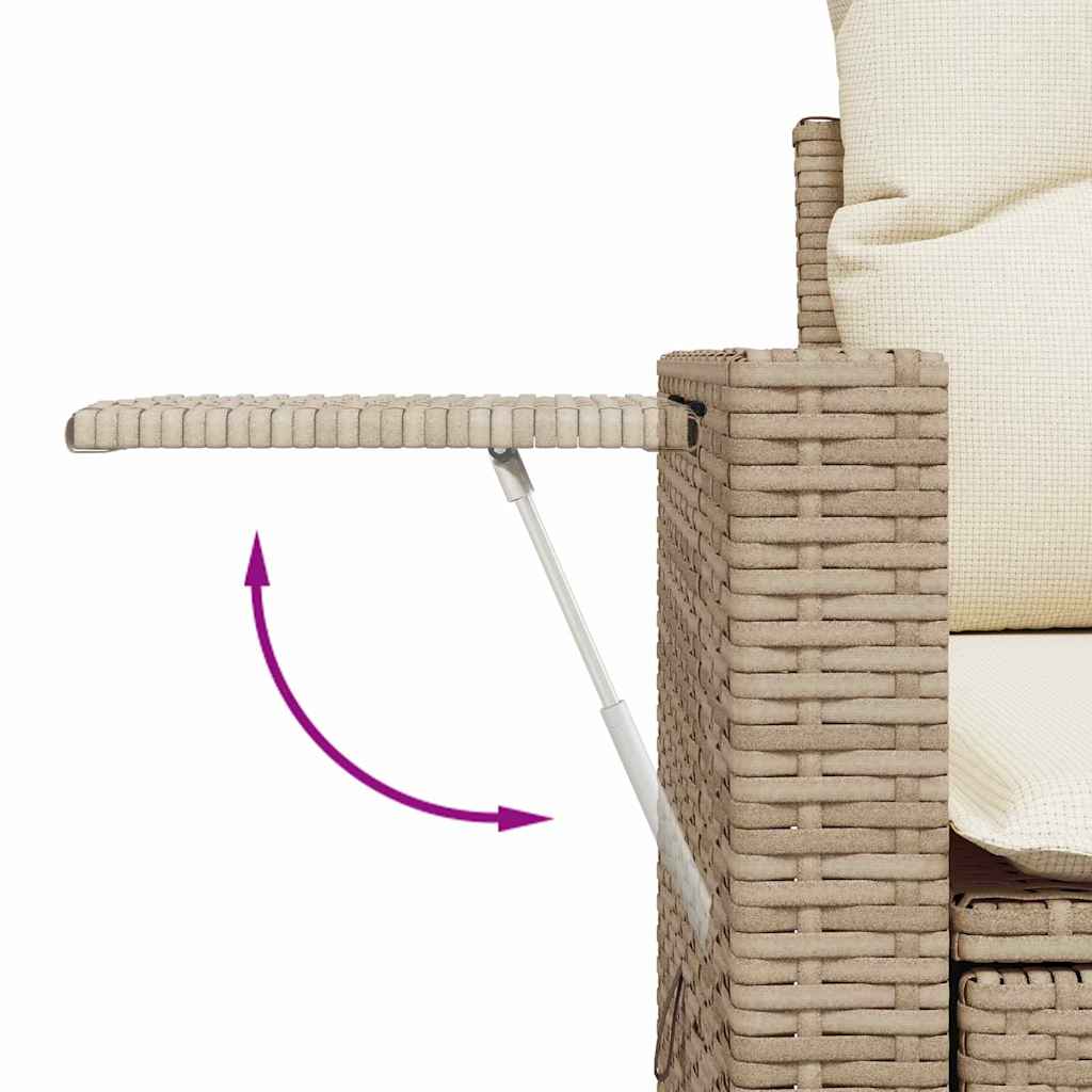 Tuinbankenset 12 pcs Beige poly rattan – afbeelding 10