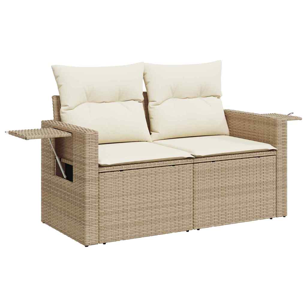 Tuinbankenset 12 pcs Beige poly rattan – afbeelding 6