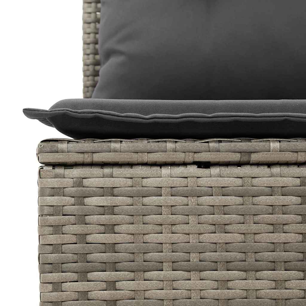 Tuinbankenset 8 pcs Grijs poly rattan – afbeelding 8